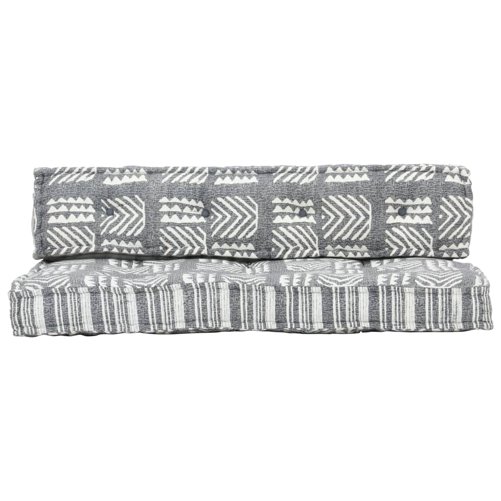 vidaXL Coussin de canapé palette Gris Tissu Patchwork