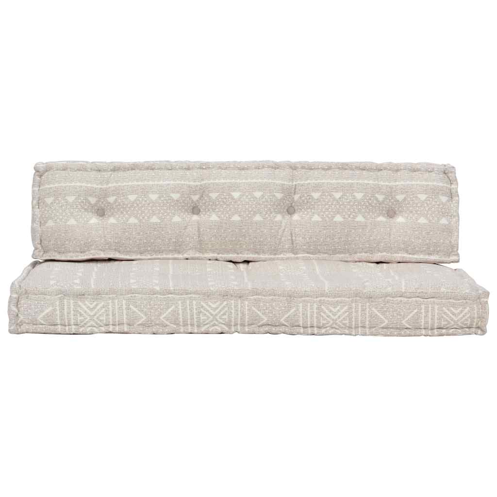 Thumbnail - vidaXL Palettensofa-Auflage Hellbraun Stoff Patchwork