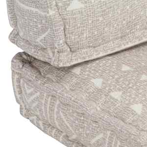Poduška na pohovku z palet světle hnědá textil patchwork - obrázek 6