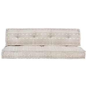 vidaXL hynde til pallesofa stof patchwork lysebrun