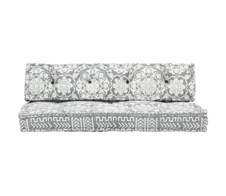 vidaXL Cojín para sofá de palés tela gris claro patchwork
