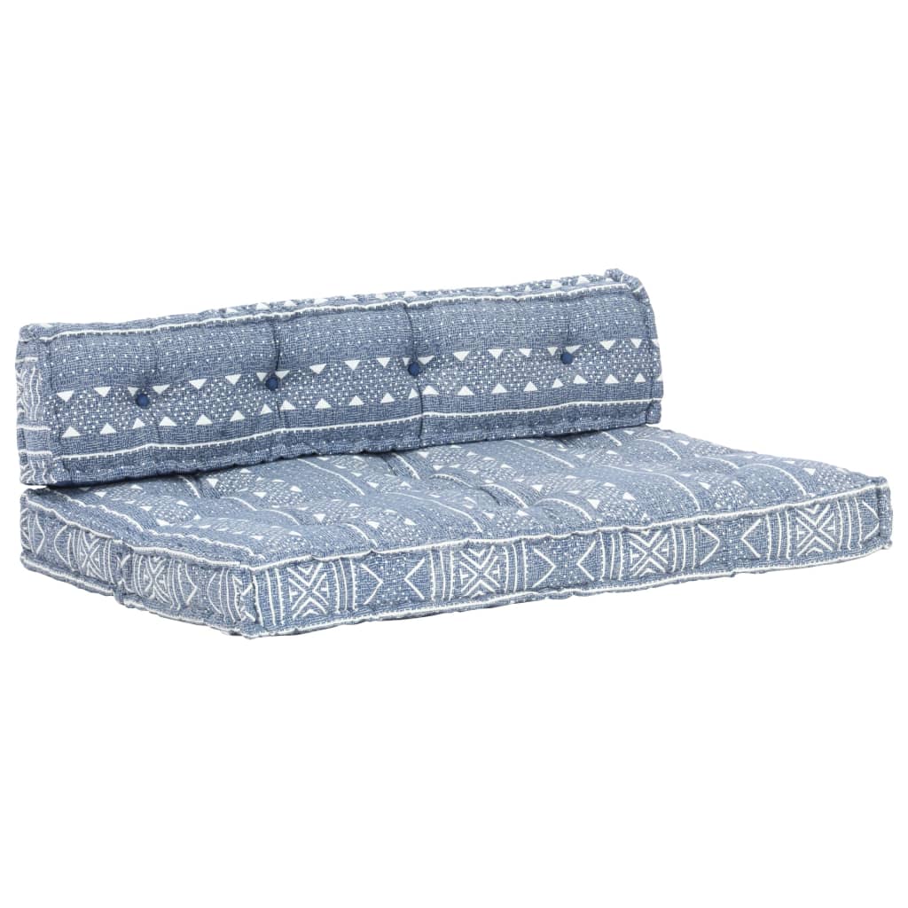 vidaXL Palettensofa-Auflage Indigo Stoff Patchwork