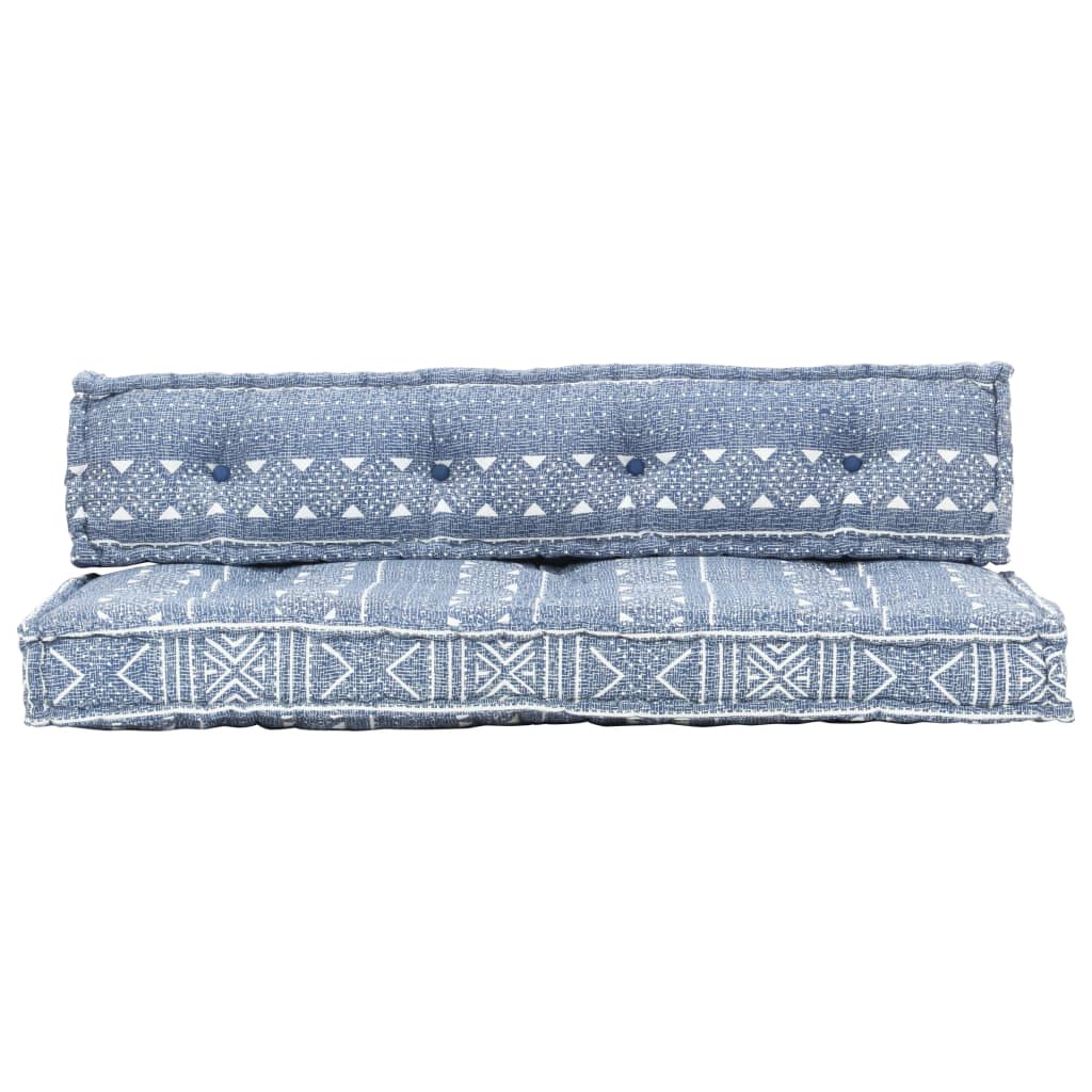 vidaXL Cojín para sofá de palés tela añil patchwork