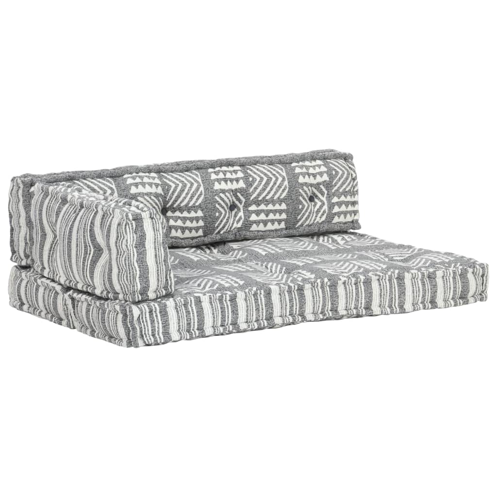 vidaXL Pernă pentru canapea din paleți, gri, textil, petice vidaXL