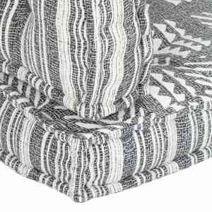 Poduška na pohovku z palet šedá textil patchwork - obrázek 4