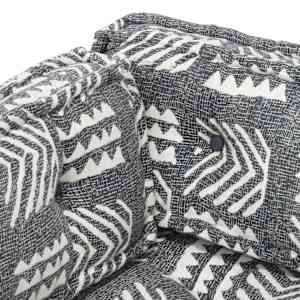 Poduška na pohovku z palet šedá textil patchwork - obrázek 5