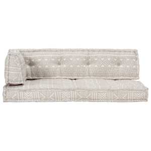 vidaXL Pagalvėlė sofai iš palečių, šviesiai ruda, audinys, skiautinė