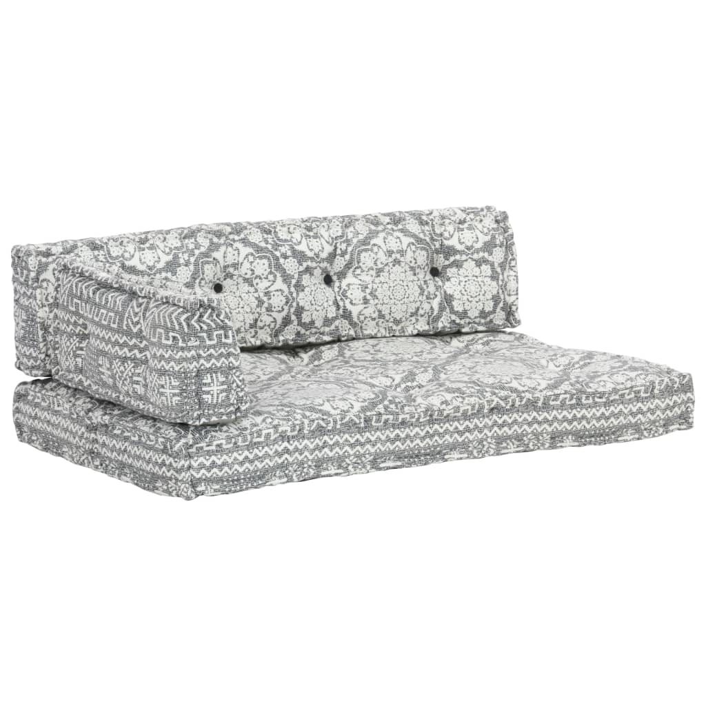 vidaXL Pernă pentru canapea din paleți, gri deschis, textil, petice vidaXL