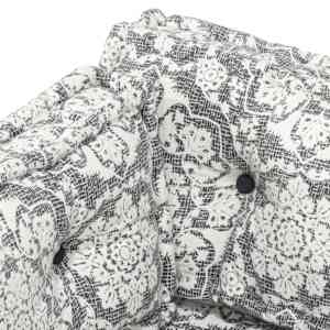 Poduška na pohovku z palet světle šedá textil patchwork - obrázek 5