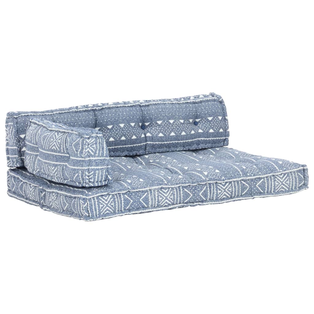 vidaXL Palettensofa-Auflage Indigo Stoff Patchwork