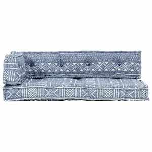 Poduška na pohovku z palet indigová textil patchwork - obrázek 2