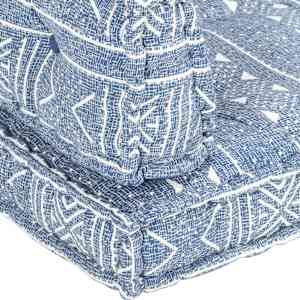 Poduška na pohovku z palet indigová textil patchwork - obrázek 4