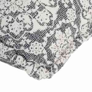 Sedací vak světle šedý textil patchwork - obrázek 5