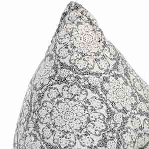 Sedací vak světle šedý textil patchwork - obrázek 6