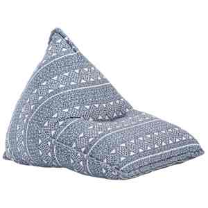 Sedací vak indigový textil patchwork