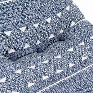 Sedací vak indigový textil patchwork - obrázek 4
