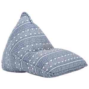 Sedací vak indigový textil patchwork - obrázek 8