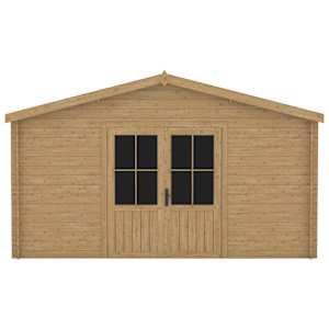 vidaXL Cabane en rondins 28 mm 400x400 cm Bois