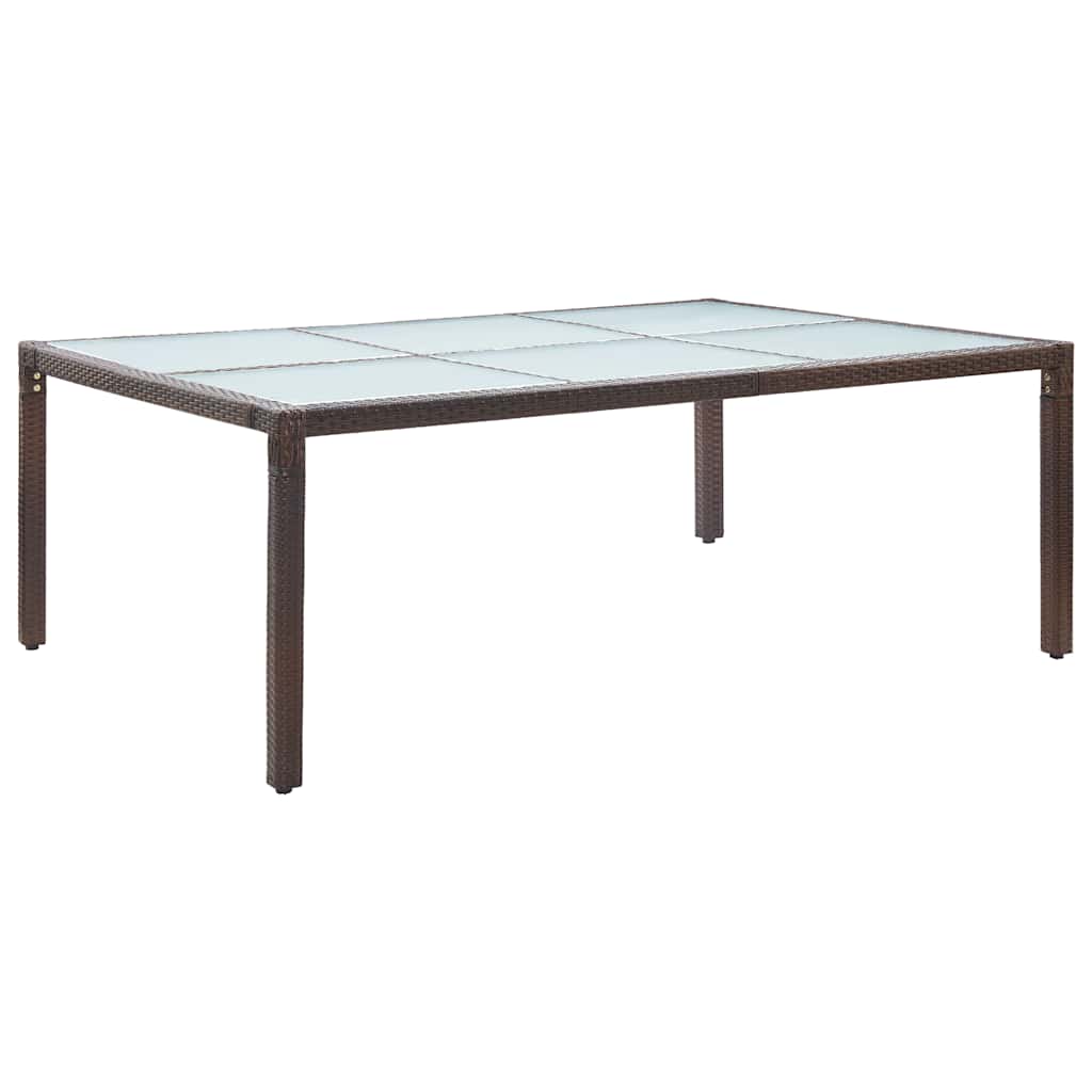 vidaXL Matbord f&ouml;r tr&auml;dg&aring;rden brun 200x150x74 cm konstrotting