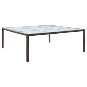 vidaXL aia s&ouml;&ouml;gilaud, pruun, 200 x 200 x 74 cm, pol&uuml;rotang