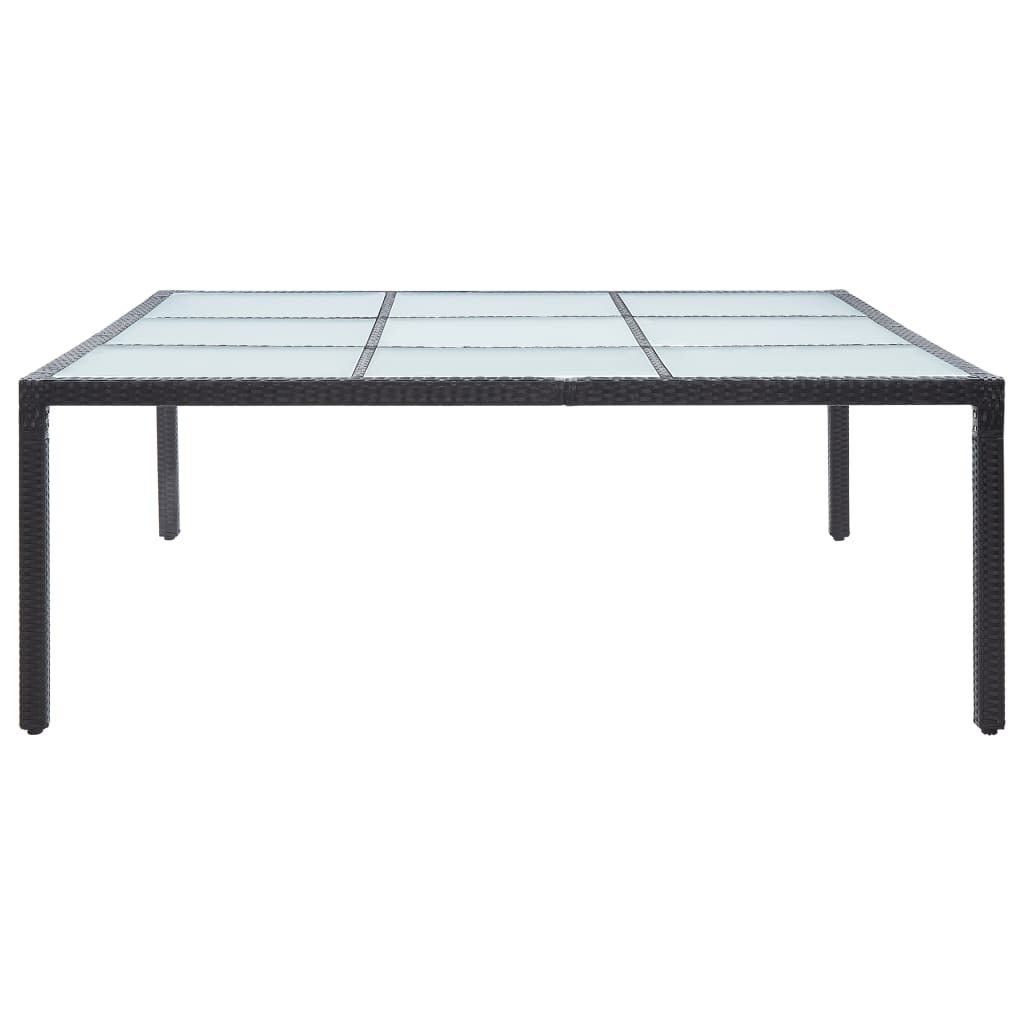 

vidaXL Tuintafel 200x200x74 cm poly rattan zwart