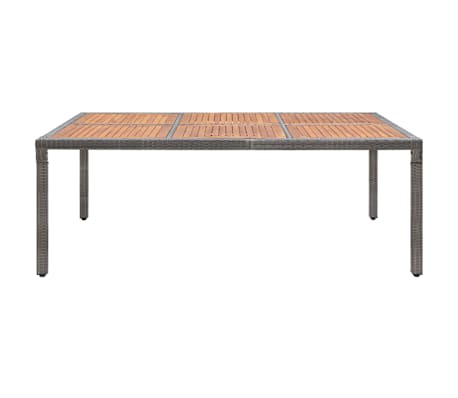 vidaXL Vrtni stol sivi 200x150x74 cm od poliratana i bagremovog drva