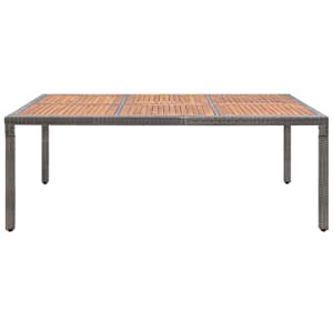 vidaXL Vrtni stol sivi 200x150x74 cm od poliratana i bagremovog drva