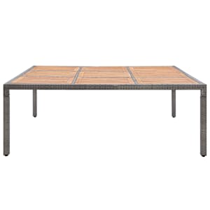 vidaXL Hagebord gr&aring; 200x200x74 cm polyrotting og akasie
