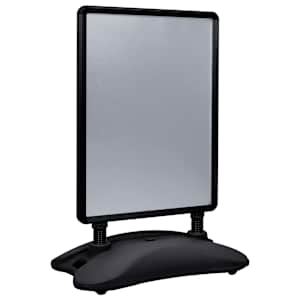 A1 stojalo za plakat s podstavkom črno iz aluminijeve zlitine