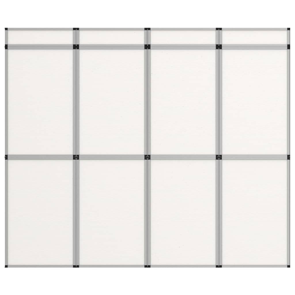 vidaXL Perete de afișaj pliabil cu 12 panouri, alb, 242 x 200 cm
