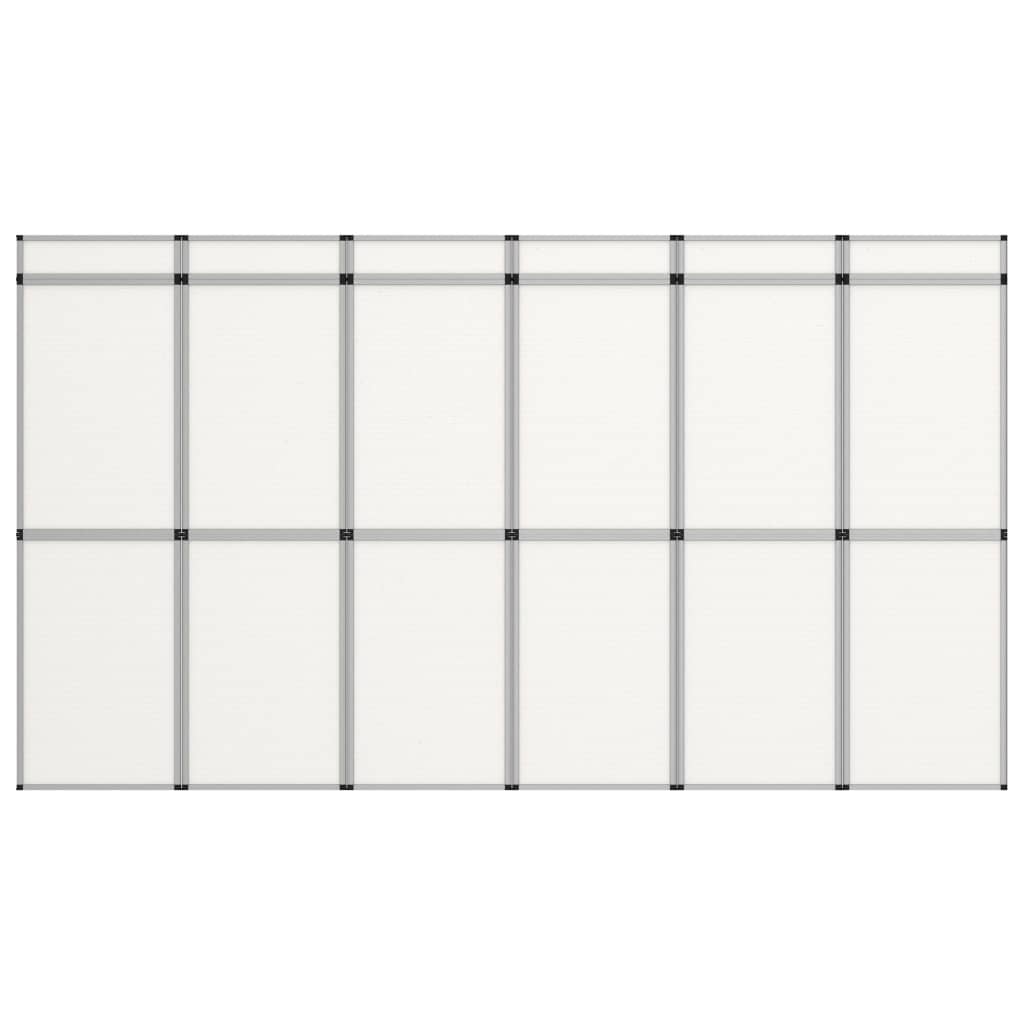 vidaXL Perete de afișaj pliabil cu 18 panouri, alb, 362 x 200 cm poza 2021 vidaXL