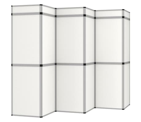 vidaXL Sulankstoma parodų sienelė, 12 dalių, baltos spalvos