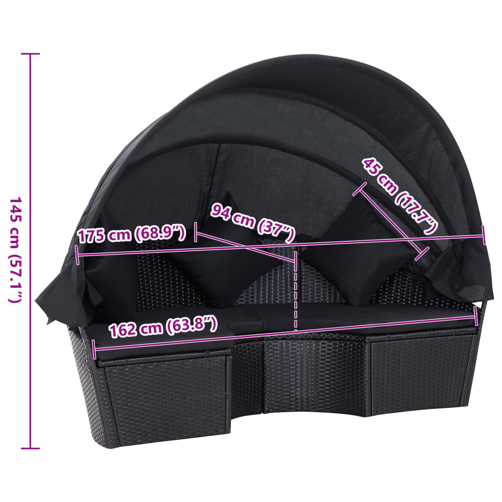 Loungebank met luifel