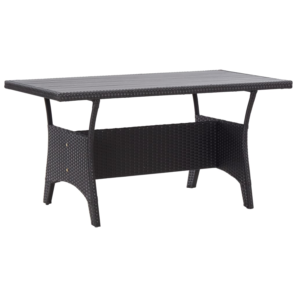 

vidaXL 6-delige Loungeset met kussens poly rattan zwart