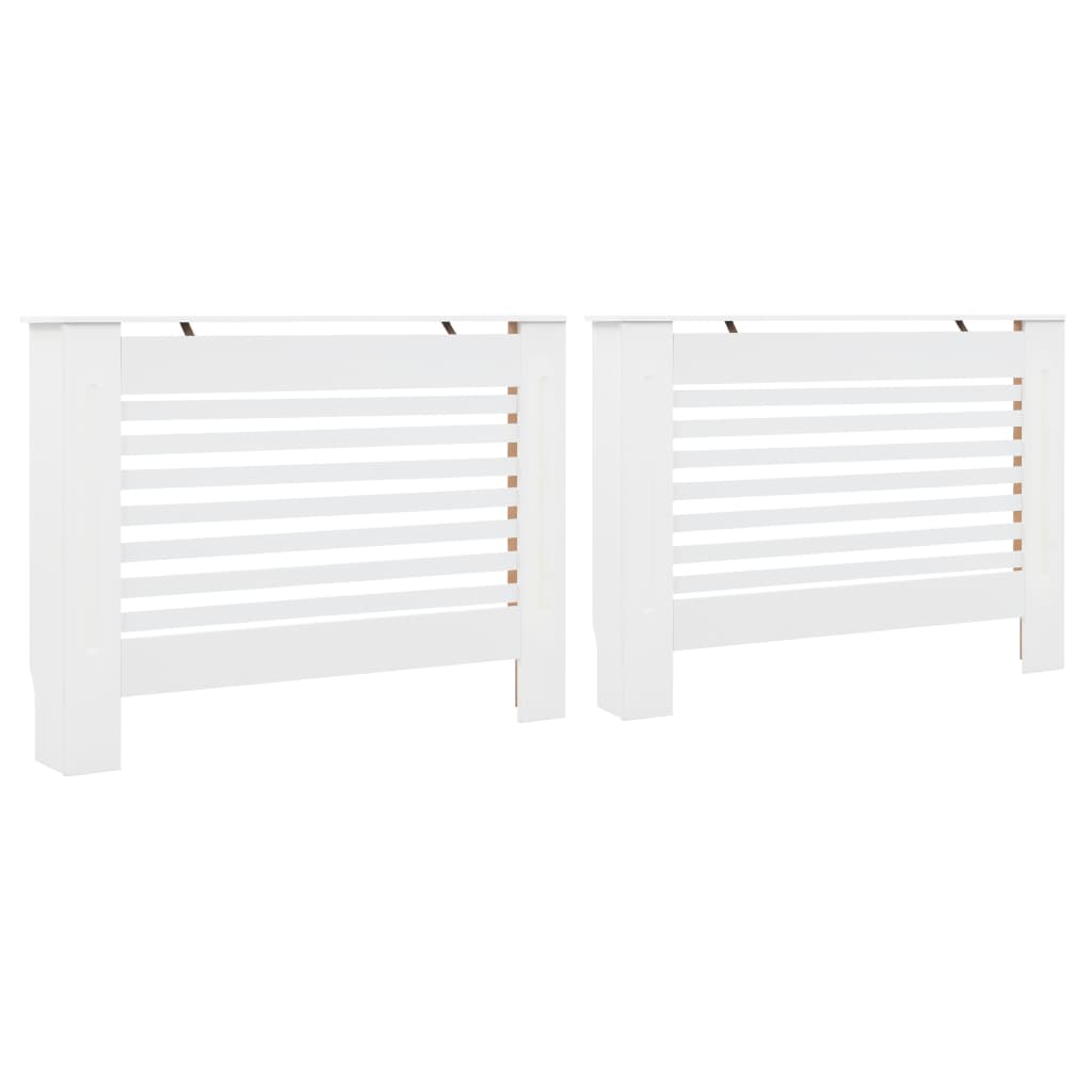 

vidaXL Radiator Covers 2 pcs White 44.1"x7.5"x32.1" MDF