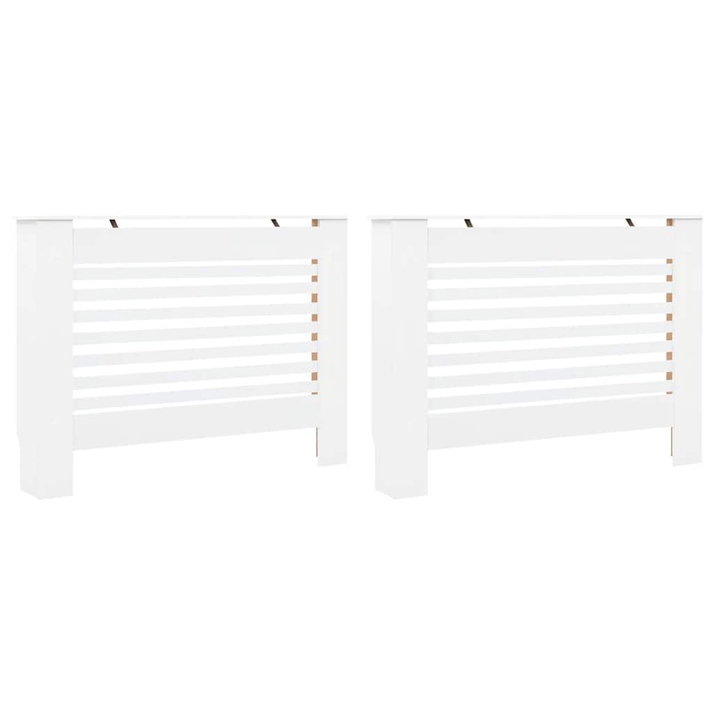 vidaXL Kryty na radiátor 2 ks bílé 112 x 19 x 81,5 cm MDF