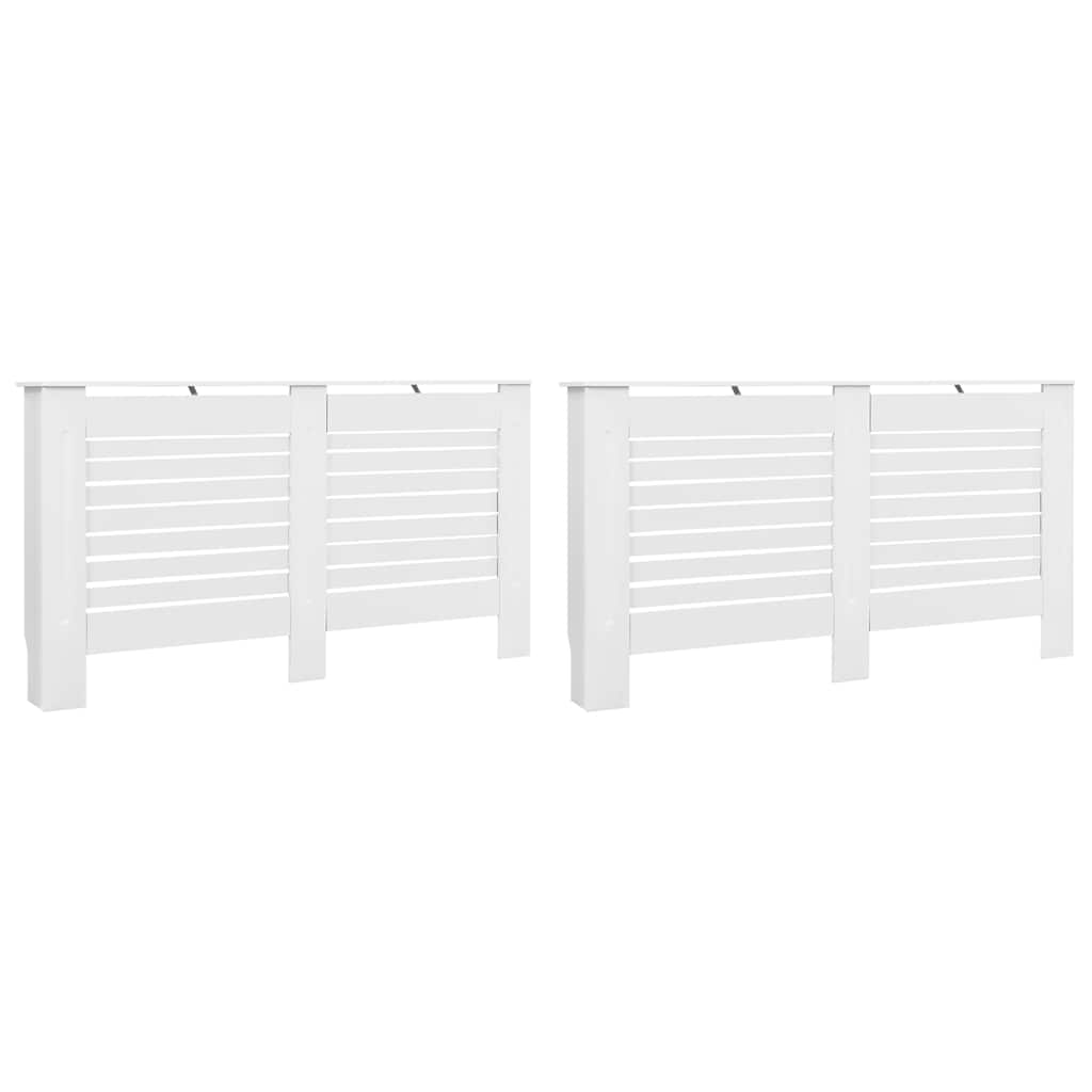 vidaXL Kryty na radiátor 2 ks bílé 152 x 19 x 81,5 cm MDF