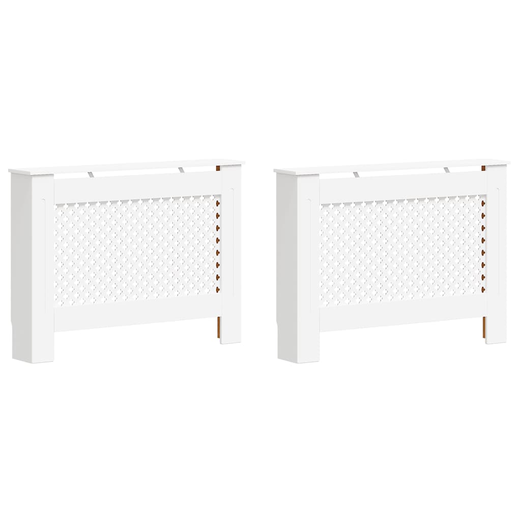 vidaXL Kryty na radiátor 2 ks bílé 112 x 19 x 81,5 cm MDF