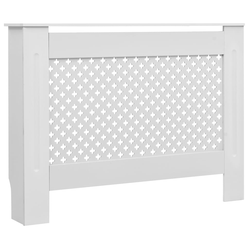 vidaXL Radiator Covers 2 pcs White 44.1"x7.5"x32.1" MDF