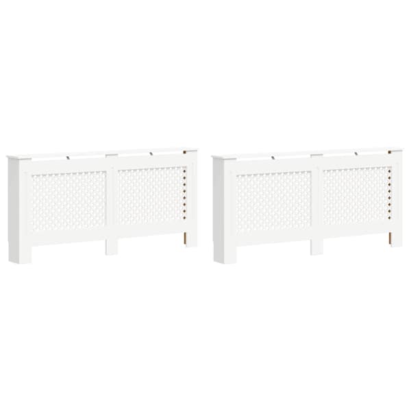 vidaXL radiaatorikatted 2 tk, valged, 172 x 19 x 81,5 cm, MDF