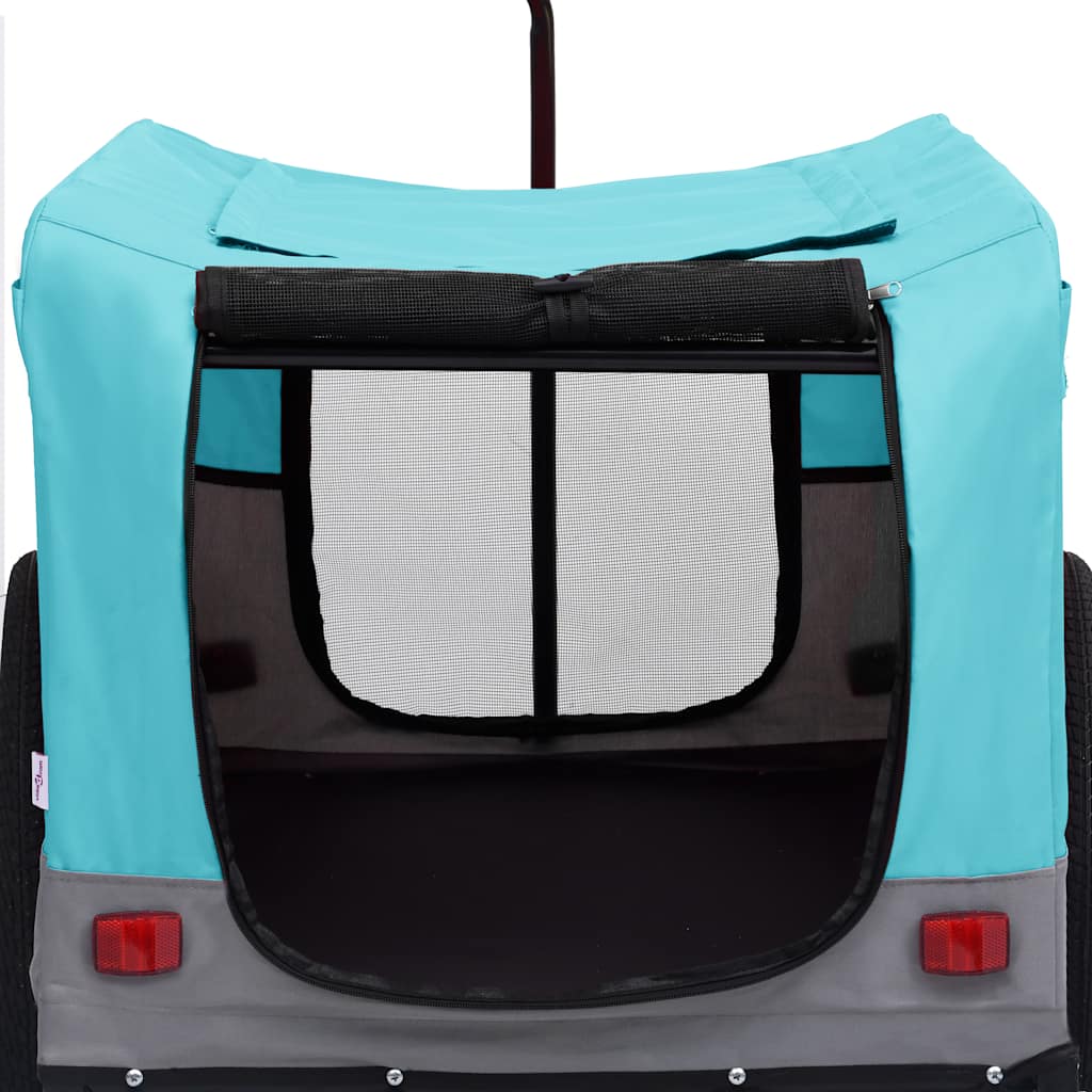 Rimorchio Bici Per Animali Carrello Jogging Blu E Grigio VidaXL 18 width=274