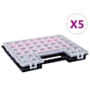vidaXL reguleeritavate vaheseintega sortimendikarbid 5 tk, plast