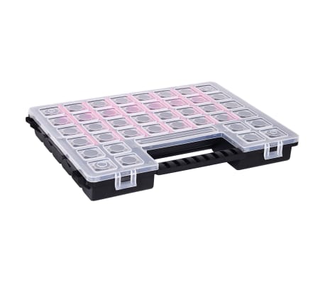 vidaXL Caja compartimentos 5 uds divisores plástico 385x283x50 mm