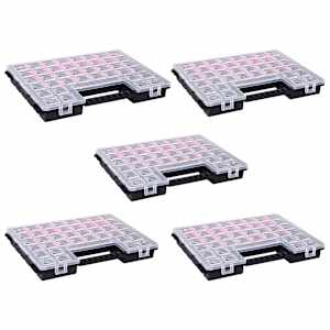 Boxy na součástky 5 ks nastavitelné přihrádky 385x283x50 mm - obrázek 3