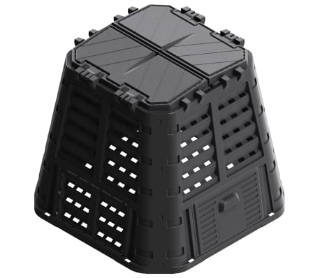 vidaXL Garden Composter Black 93.3x93.3x80 cm 480 L