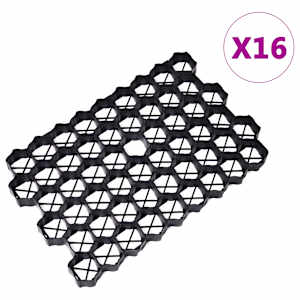 Zatravňovací dlaždice 16 ks černé 60 x 40 x 3 cm plast - obrázek 2