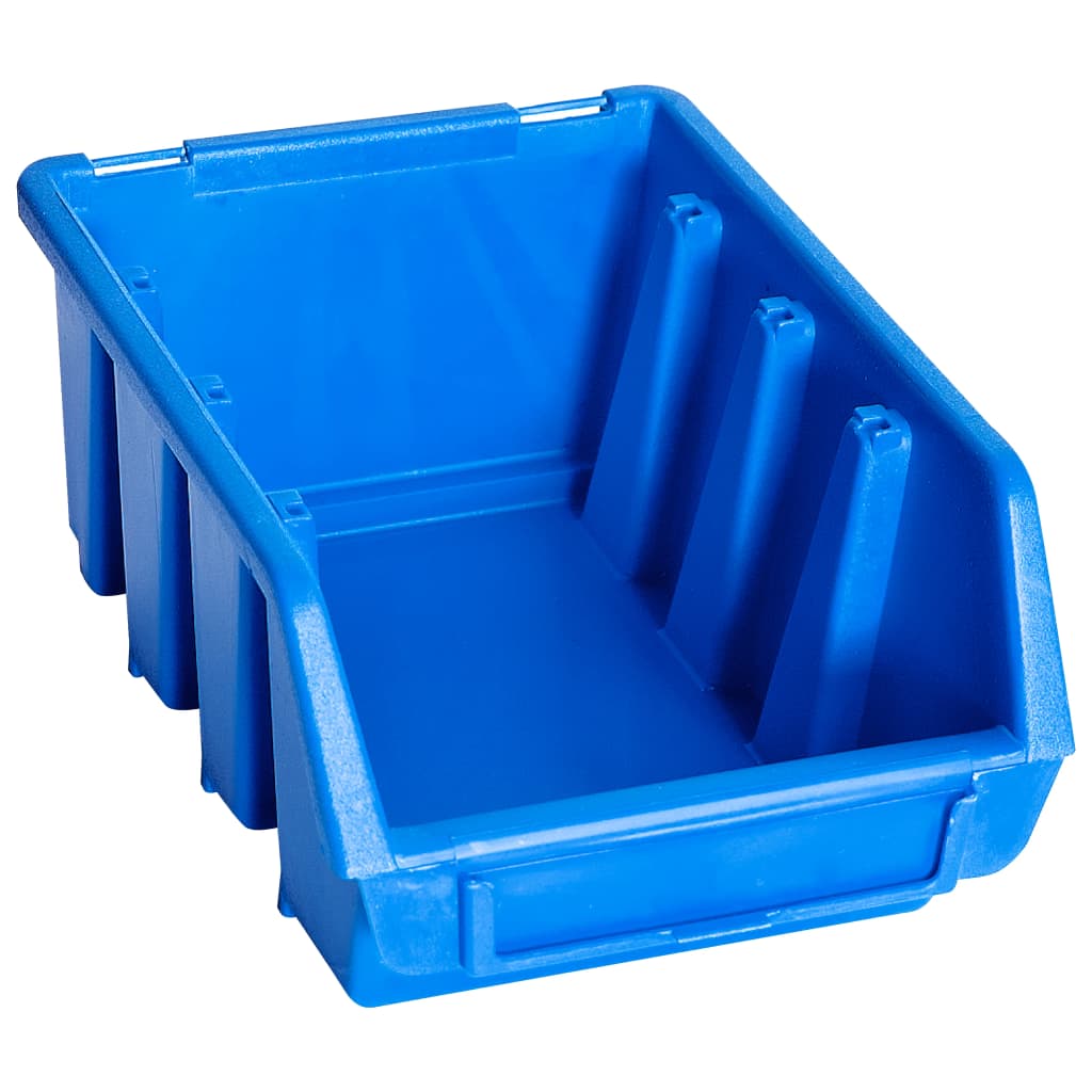 20 db kék műanyag egymásra rakható tárolódoboz 