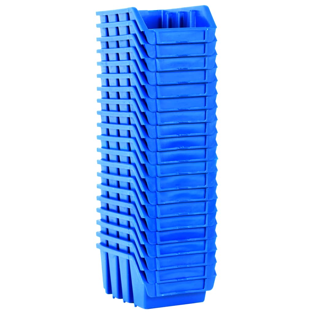 20 db kék műanyag egymásra rakható tárolódoboz 