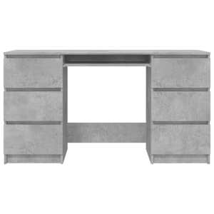 Psací stůl betonově šedý 140 x 50 x 77 cm kompozitní dřevo - obrázek 4