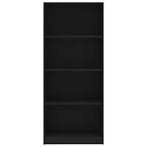 4patrová knihovna černá 60 x 24 x 142 cm kompozitní dřevo - obrázek 4